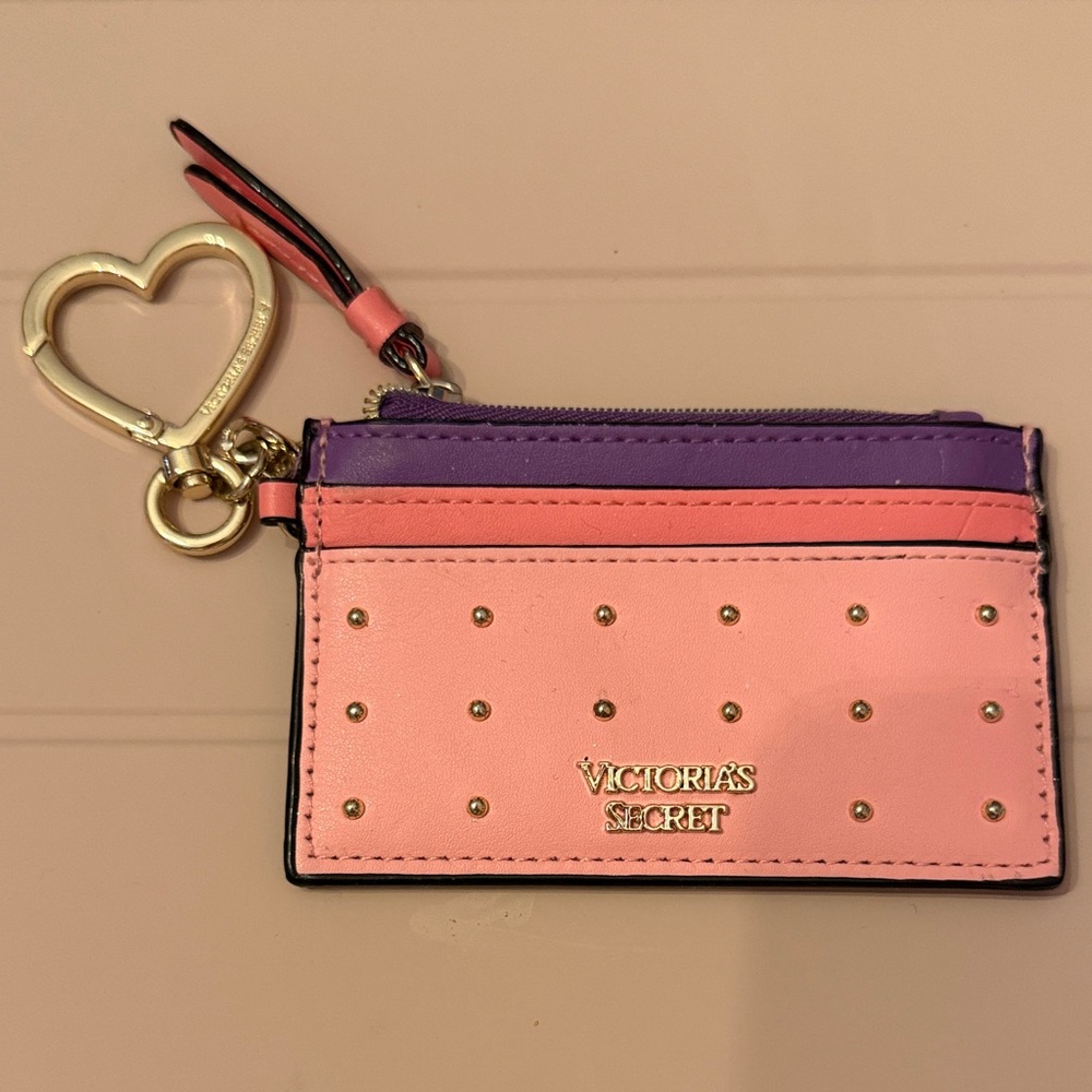 Victoria's Secret Pink and Purple Studded Card Holder